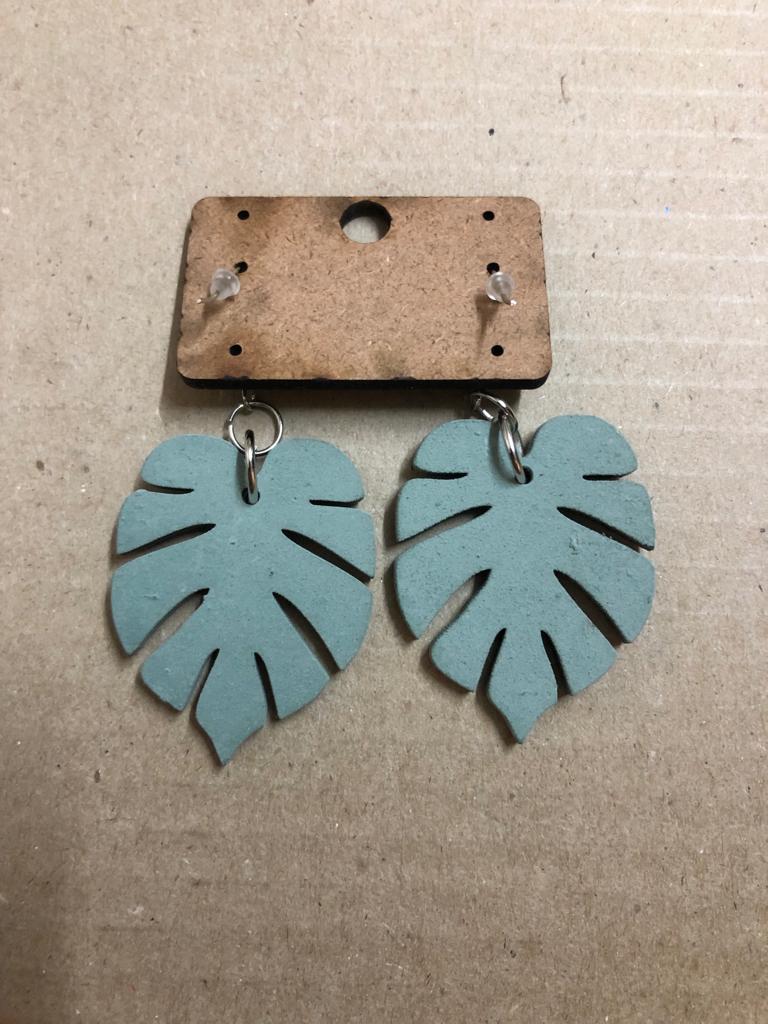 Monstera earrings