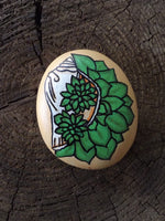 Load image into Gallery viewer, Echeveria with shell Painted Rock
