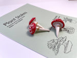 Load image into Gallery viewer, Red Agaric Mushroom stakes
