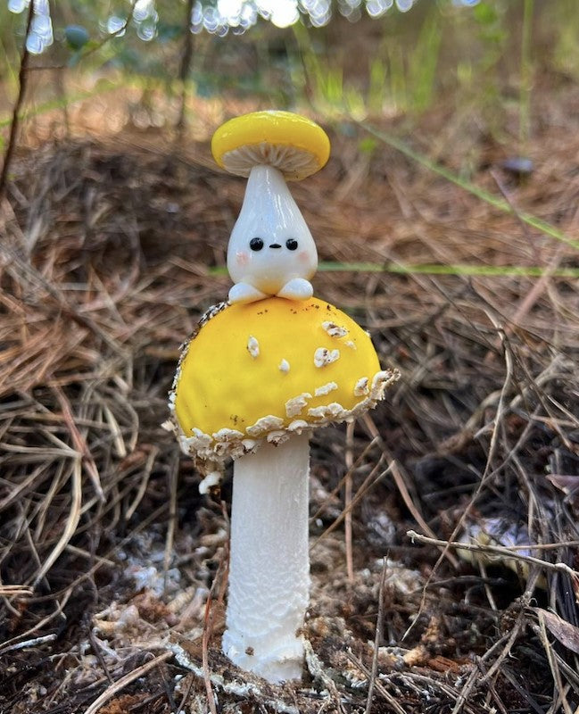 Mushroom Ornament - Yelow