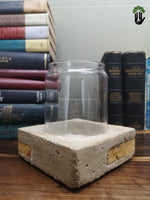 Load image into Gallery viewer, Concrete &amp; glass vase
